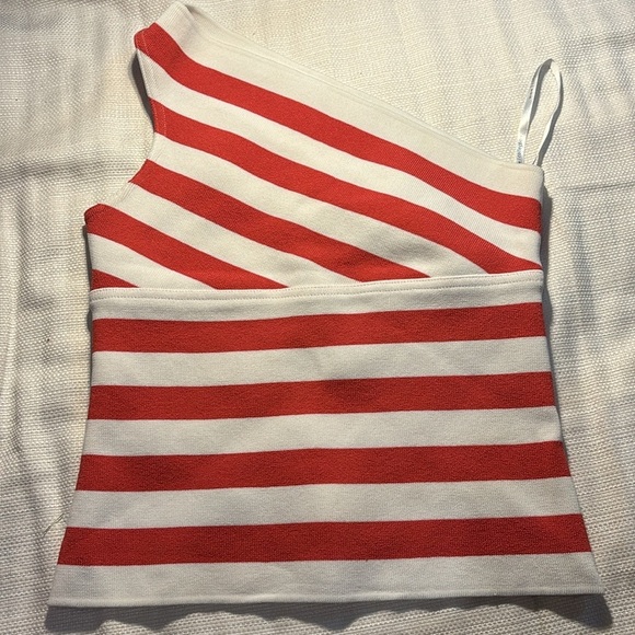 Veronique Young for W One Shoulder Knit Crop Top Size 6. NWOT - Picture 6 of 8